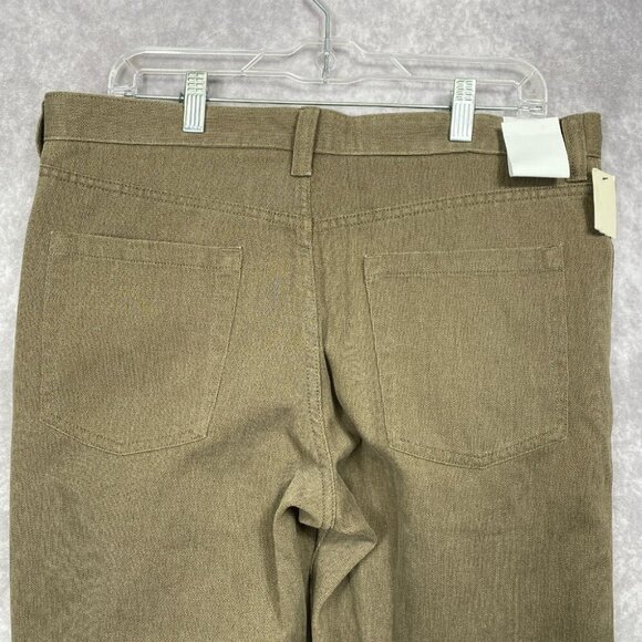 Kenneth Cole Mens Bedford Corduroy Straight Flat Front Pants Olive 34x30 NWT - Picture 6 of 10